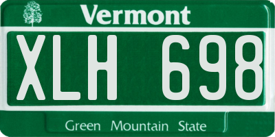 VT license plate XLH698