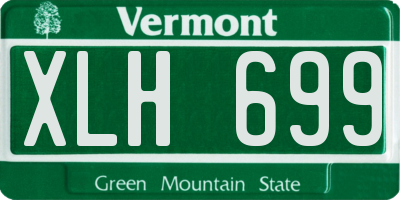 VT license plate XLH699