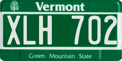 VT license plate XLH702