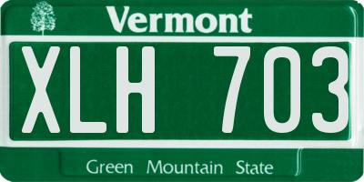 VT license plate XLH703