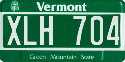 VT license plate XLH704
