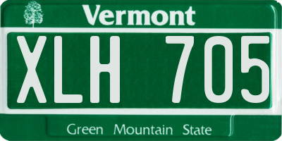 VT license plate XLH705