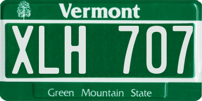 VT license plate XLH707