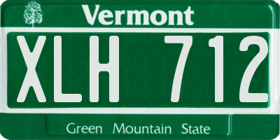 VT license plate XLH712