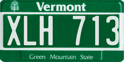 VT license plate XLH713