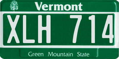 VT license plate XLH714