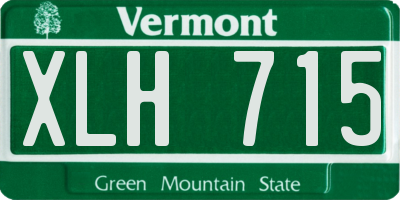 VT license plate XLH715