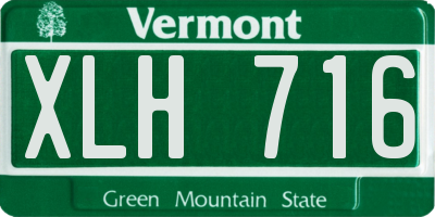 VT license plate XLH716