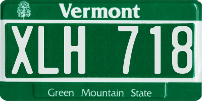 VT license plate XLH718