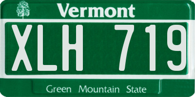 VT license plate XLH719