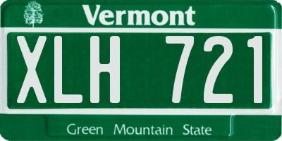 VT license plate XLH721