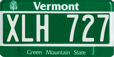 VT license plate XLH727