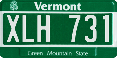 VT license plate XLH731
