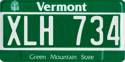 VT license plate XLH734