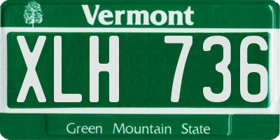 VT license plate XLH736