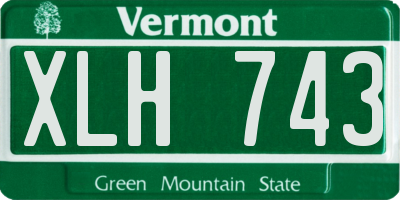 VT license plate XLH743