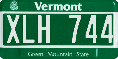 VT license plate XLH744