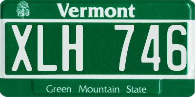 VT license plate XLH746