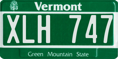 VT license plate XLH747
