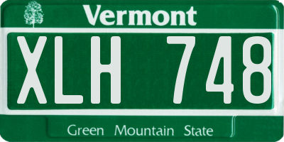 VT license plate XLH748