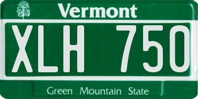 VT license plate XLH750