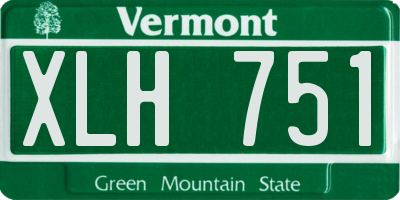 VT license plate XLH751