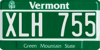 VT license plate XLH755