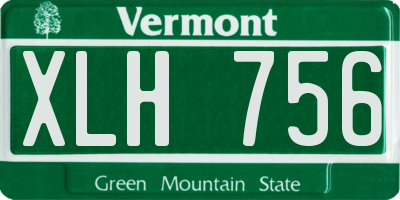 VT license plate XLH756