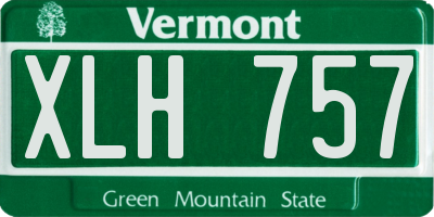 VT license plate XLH757