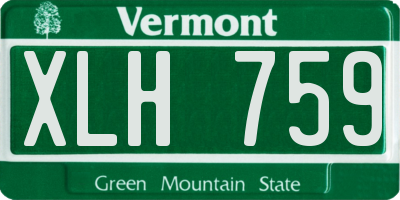 VT license plate XLH759