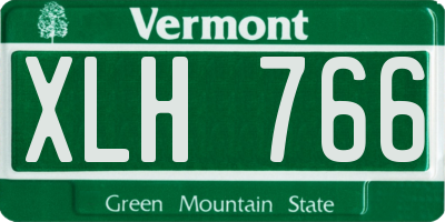 VT license plate XLH766