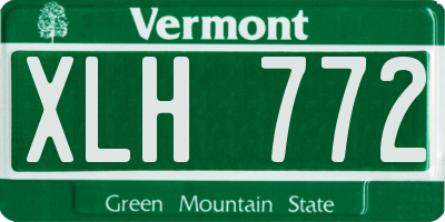 VT license plate XLH772