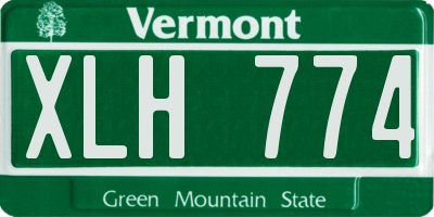 VT license plate XLH774