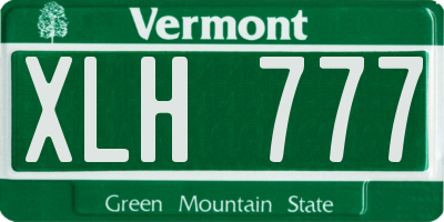 VT license plate XLH777