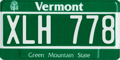 VT license plate XLH778