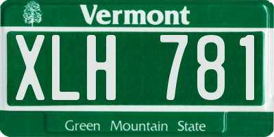 VT license plate XLH781