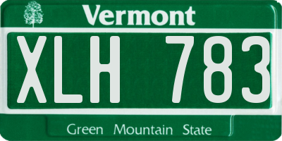 VT license plate XLH783