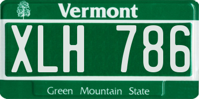 VT license plate XLH786