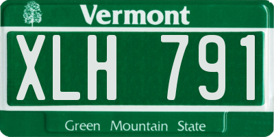 VT license plate XLH791