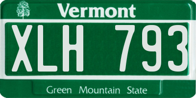 VT license plate XLH793