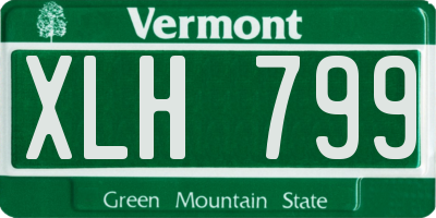 VT license plate XLH799