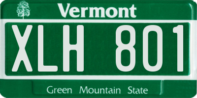 VT license plate XLH801