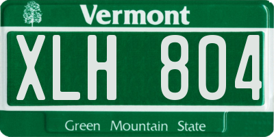 VT license plate XLH804