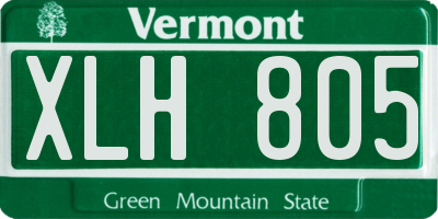 VT license plate XLH805