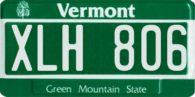 VT license plate XLH806