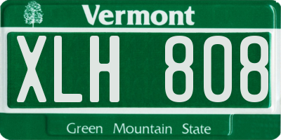 VT license plate XLH808