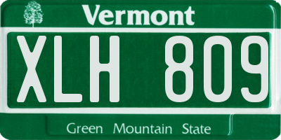 VT license plate XLH809