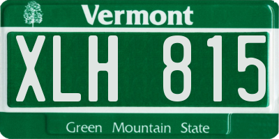 VT license plate XLH815