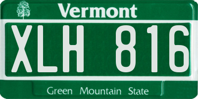 VT license plate XLH816