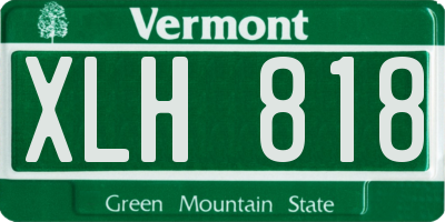 VT license plate XLH818